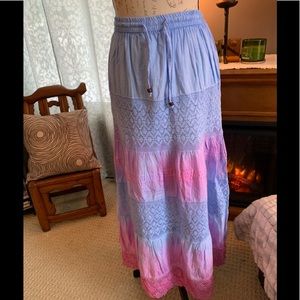 NATION AK OUTFITS TIE DIED PEASANT SKIRT SZ M